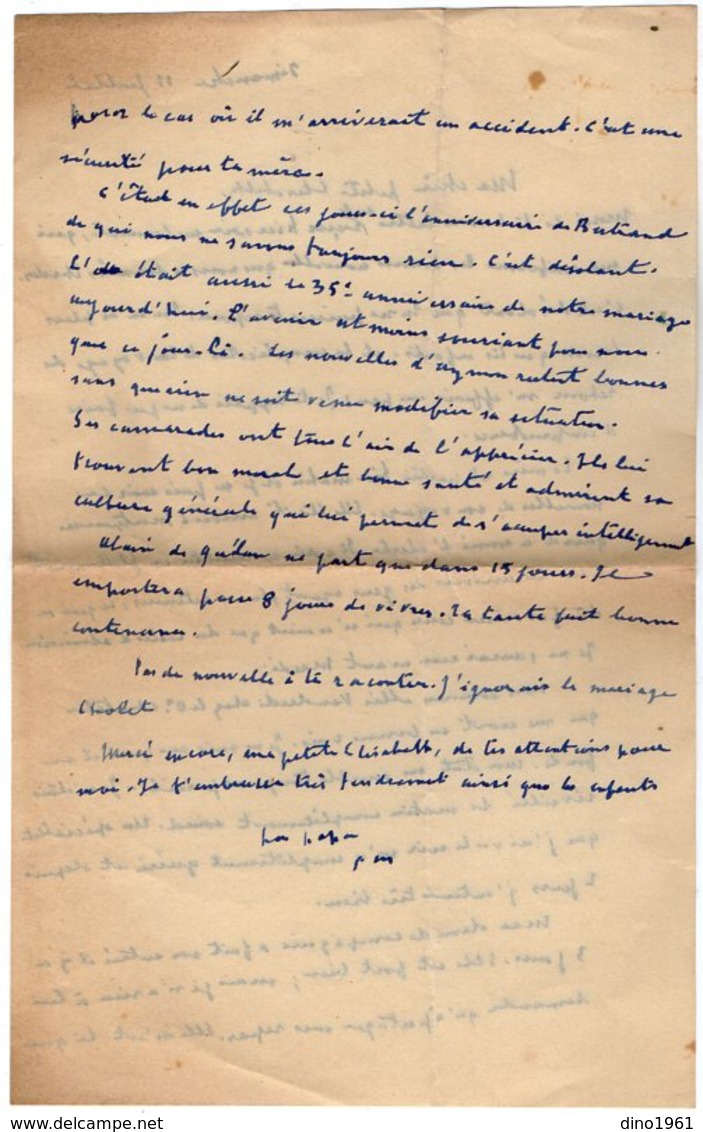 VP13.478 - 1945 - 4 Lettres De Mr Guy ? Au Haras De Clairefeuille à NONANT LE PIN ( Orne ) - Récit - Manuscripts