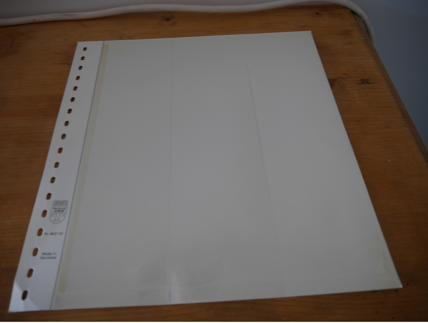 10 Feuilles Neutres LINDNER Pour Reliure 18 Anneaux - 3 Bandes Verticales 75 * 280 Mm - A Bandes