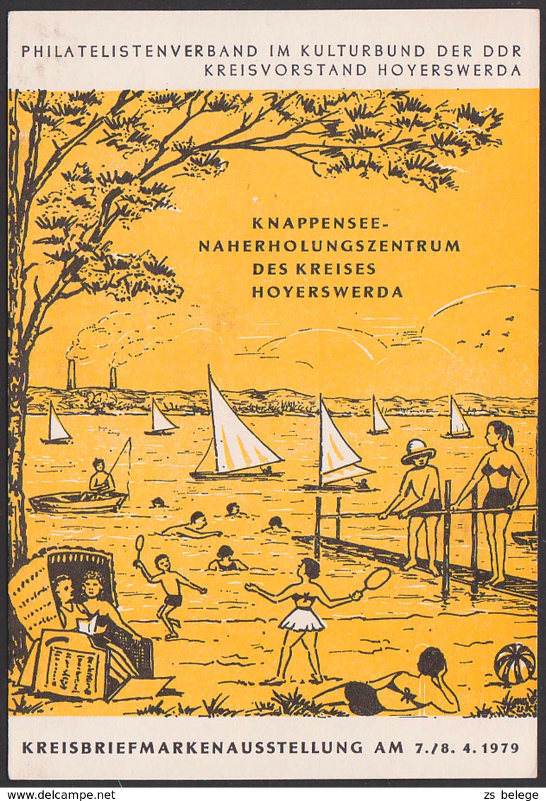 Knappensee Naherholungszentrum Hoyerswerda Wojerecy Schmuckkarte Mit SoSt. 1979, Senftenberg Sorbische Tracht - Autres & Non Classés