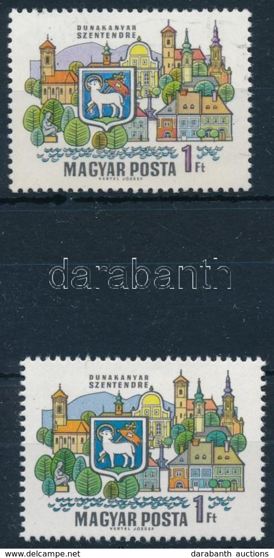 O 1969 Dunakanyar 1Ft Nyomdailag Előbélyegzett, Nem áztatott Bélyeg Jelentős Színeltéréssel. Certificate: Glatz - Altri & Non Classificati