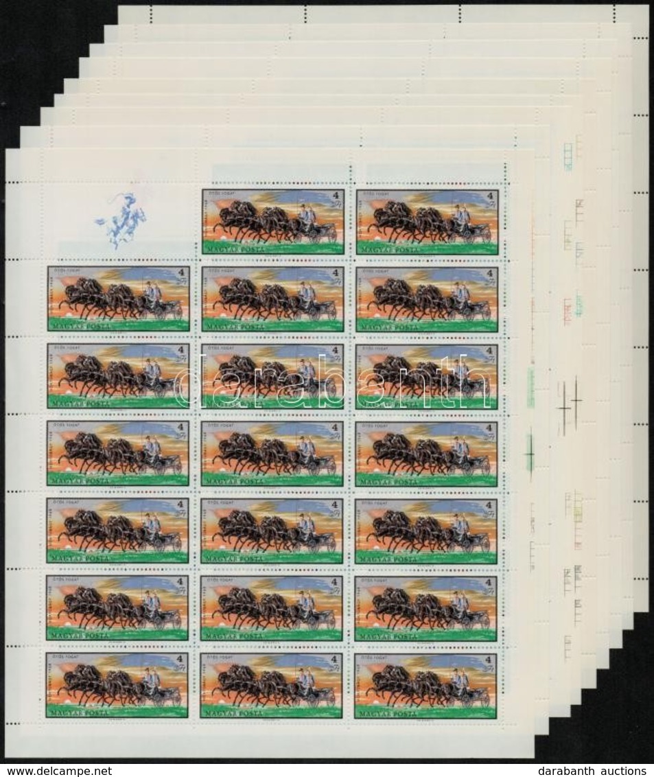 ** 1968 Hortobágy Sor Teljes ívekben, Bal Felső Sarokban Szelvénnyel (28.000) / Mi 2423-2431 Set In Complete Sheets Of 2 - Otros & Sin Clasificación