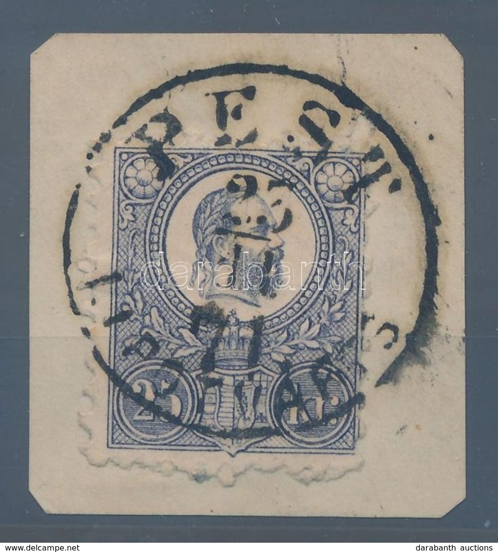 1871 Réznyomat 25kr Levéldarabon, Luxus 'PEST / LIPÓTVÁROS' Bélyegzéssel. RRR! - Altri & Non Classificati