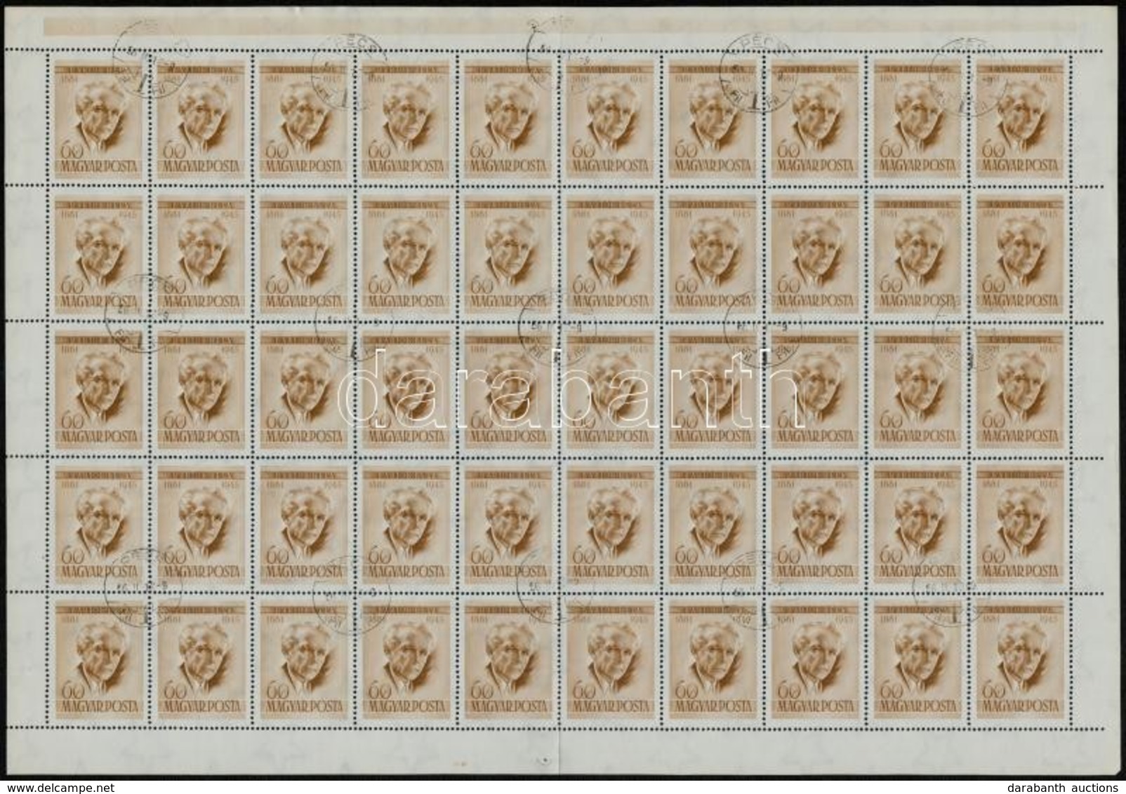 O 1955 Bartók Sor Teljes ívekben, Mindhárom ívben A Lemezhibás Bélyeg / Set In Complete Sheets With Plate Varieties (20. - Autres & Non Classés
