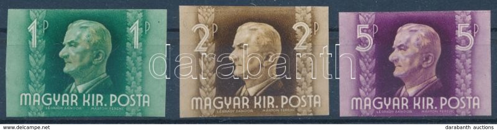 ** 1941 Kormányzói Arcképsor (II.) Vágott Sor, Szép Minőség! (25.000) - Autres & Non Classés