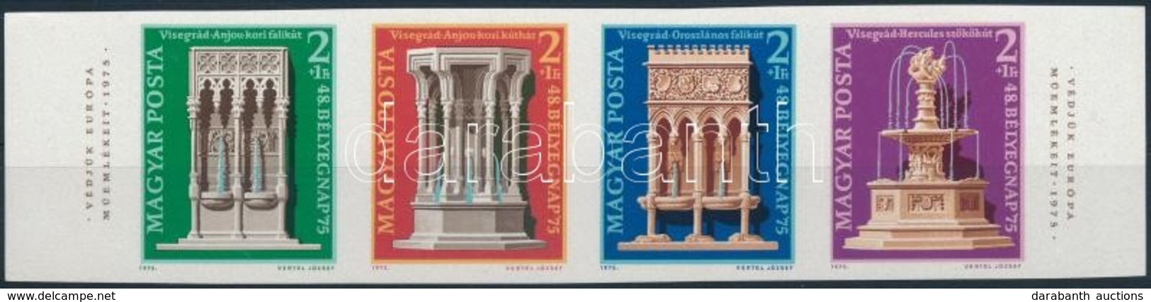 ** 1975 Bélyegnap (48.) Vágott  ívszéli Csík (22.000) / Mi 3060-3063 Imperforate Margin Stripe - Autres & Non Classés