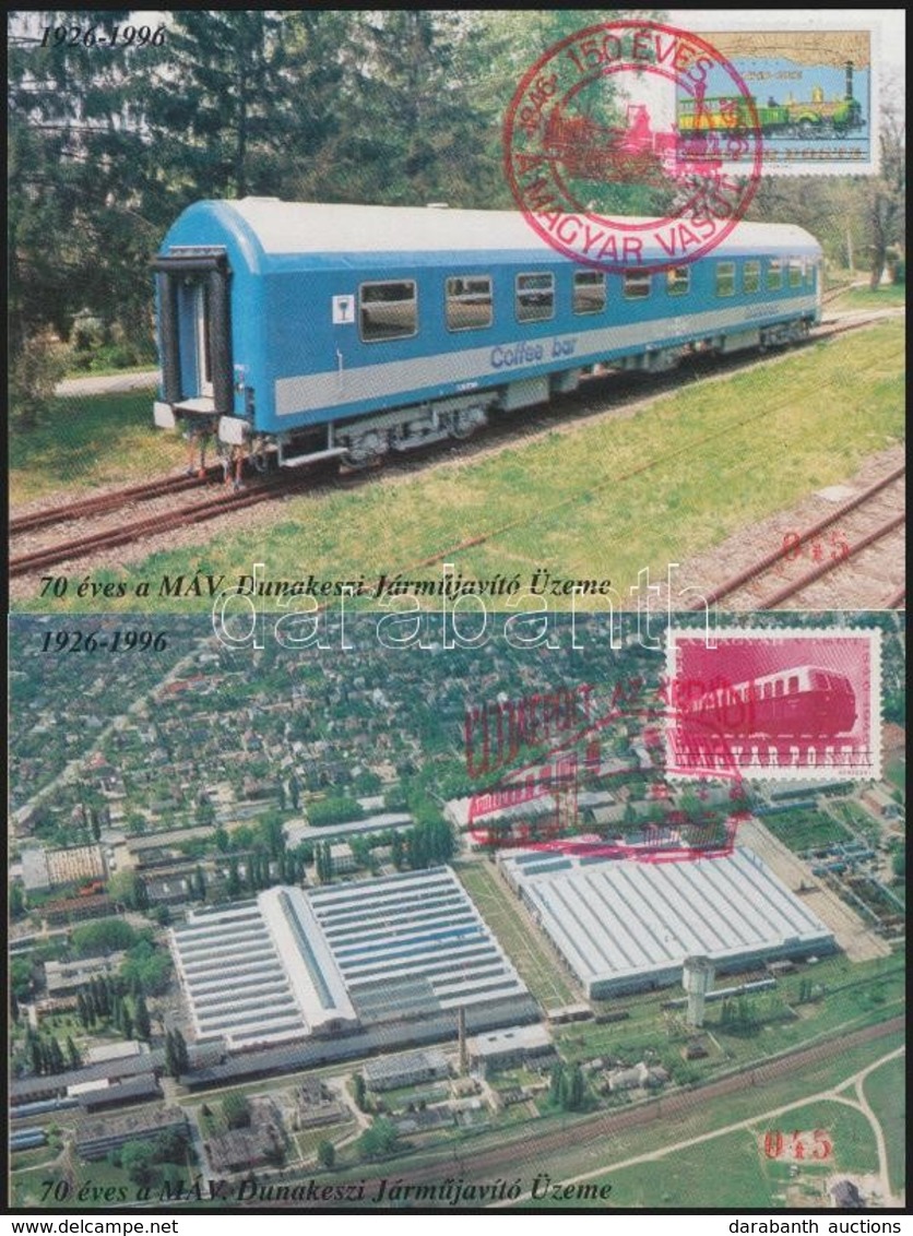 O 1996 D9-10 10 Db Vasút Emlékív Pár Bélyegzéssel (120.000) - Autres & Non Classés