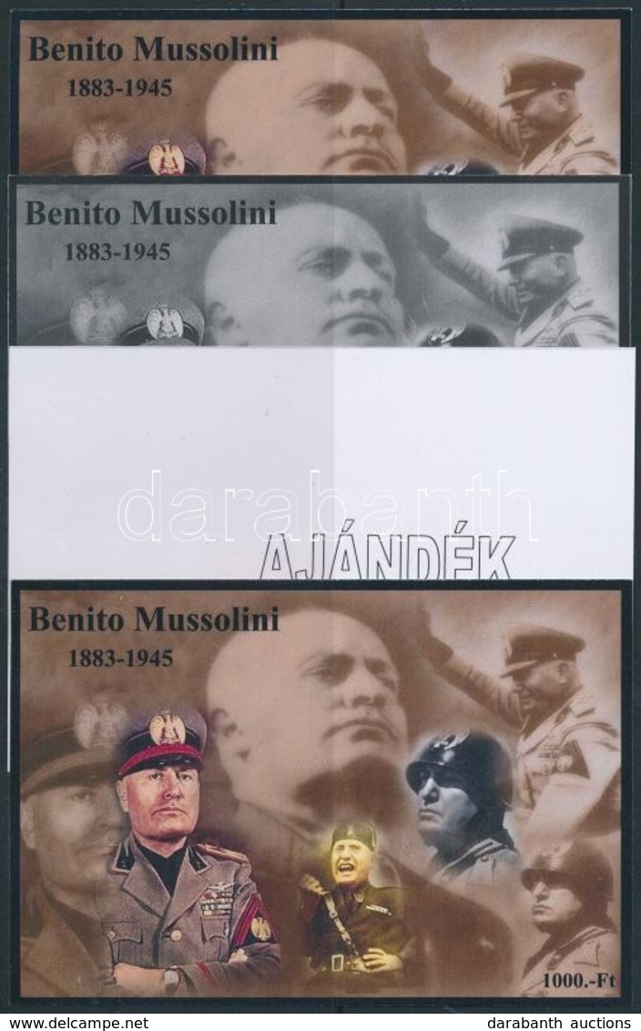 ** 2016 Mussolini 4 Db-os Emlékív Garnitúra (28.000) - Autres & Non Classés