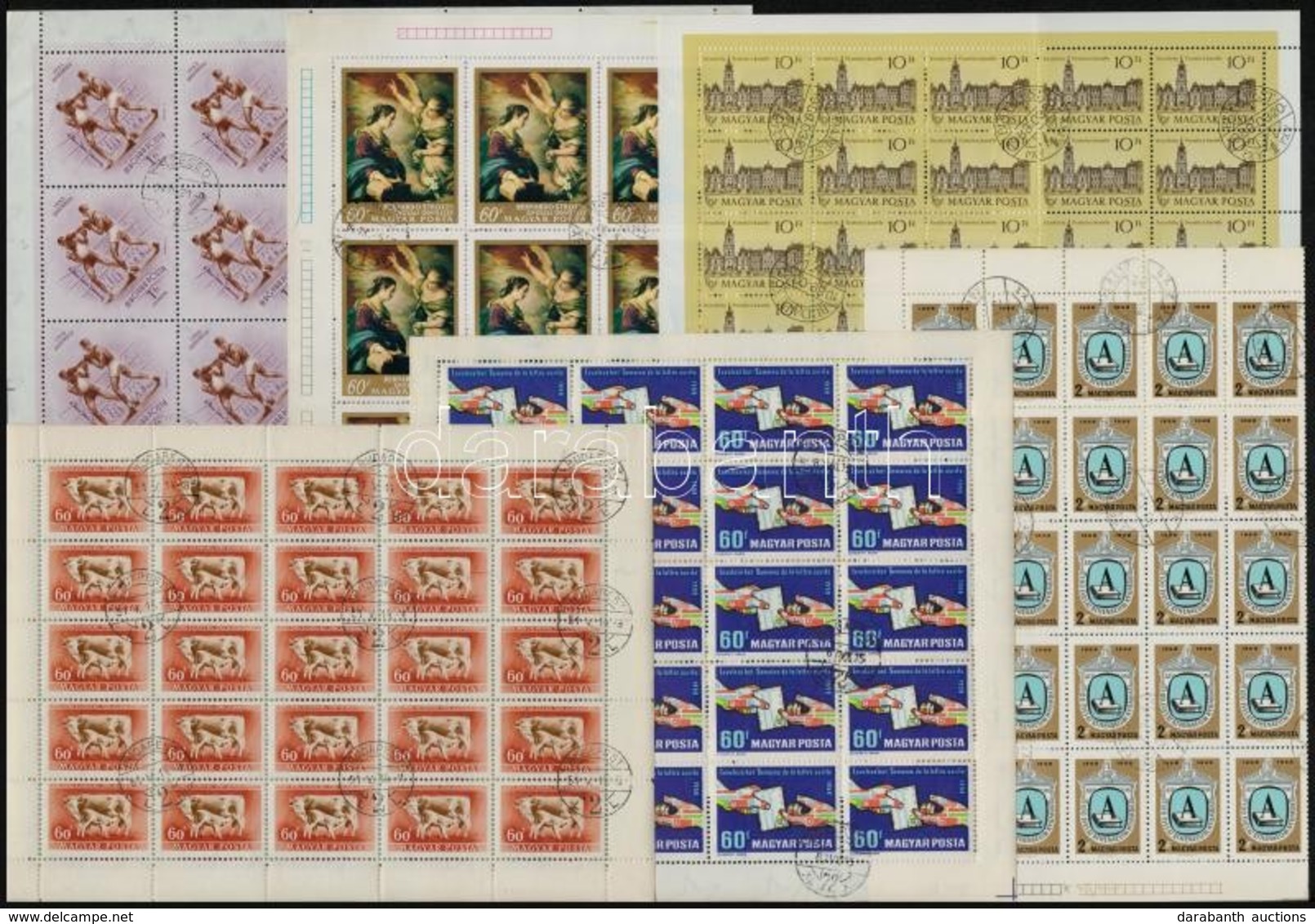 O 1950-1989 725 Db Bélyeg Teljes ívekben / 725 Stamps In Complete Sheets - Usati