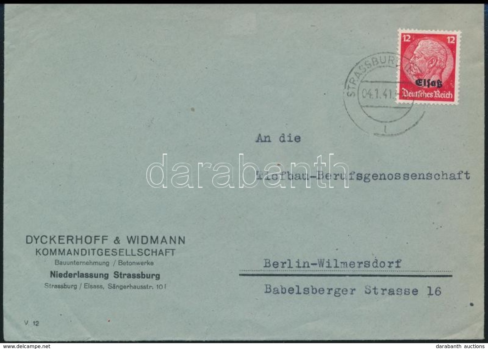Német Megszállás II. VH. Elsass 1941 - Altri & Non Classificati