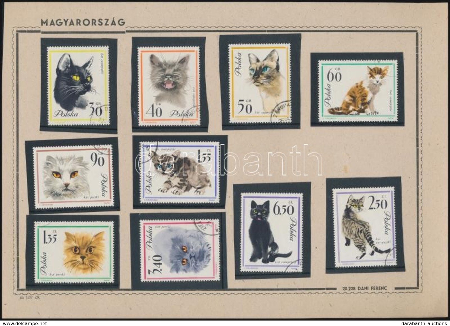 ** * O Macska Gyűjtemény A Világ Minden Részéről 15 Kartonlapra Felragasztva - Autres & Non Classés
