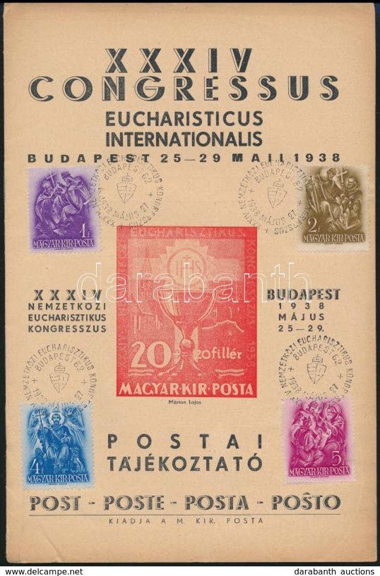 XXXIV. Eucharisztikus Kongresszus Postai Tájékoztató (1938) - Otros & Sin Clasificación