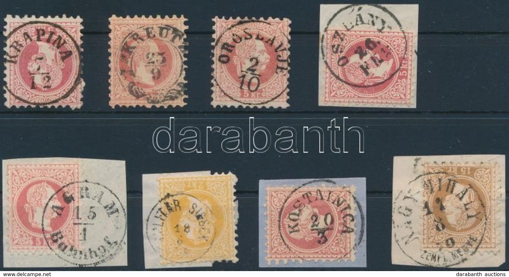 O 1867 8 Db Bélyeg Szép Bélyegzésekkel Közte Magas Pontszámúak / 8 Stamps With Nice Cancellations (Gudlin 1.800 Pont) - Otros & Sin Clasificación