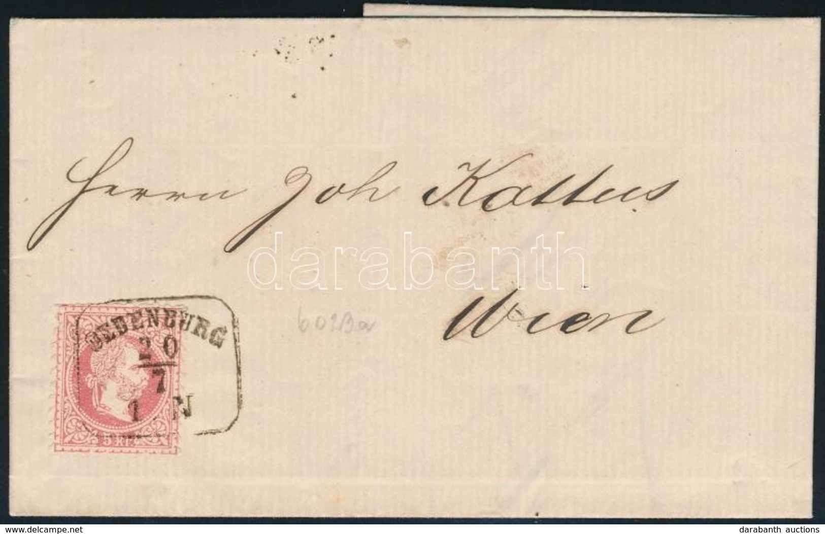 1867 5kr Levélen 'OEDENBURG / N.' - Wien - Autres & Non Classés