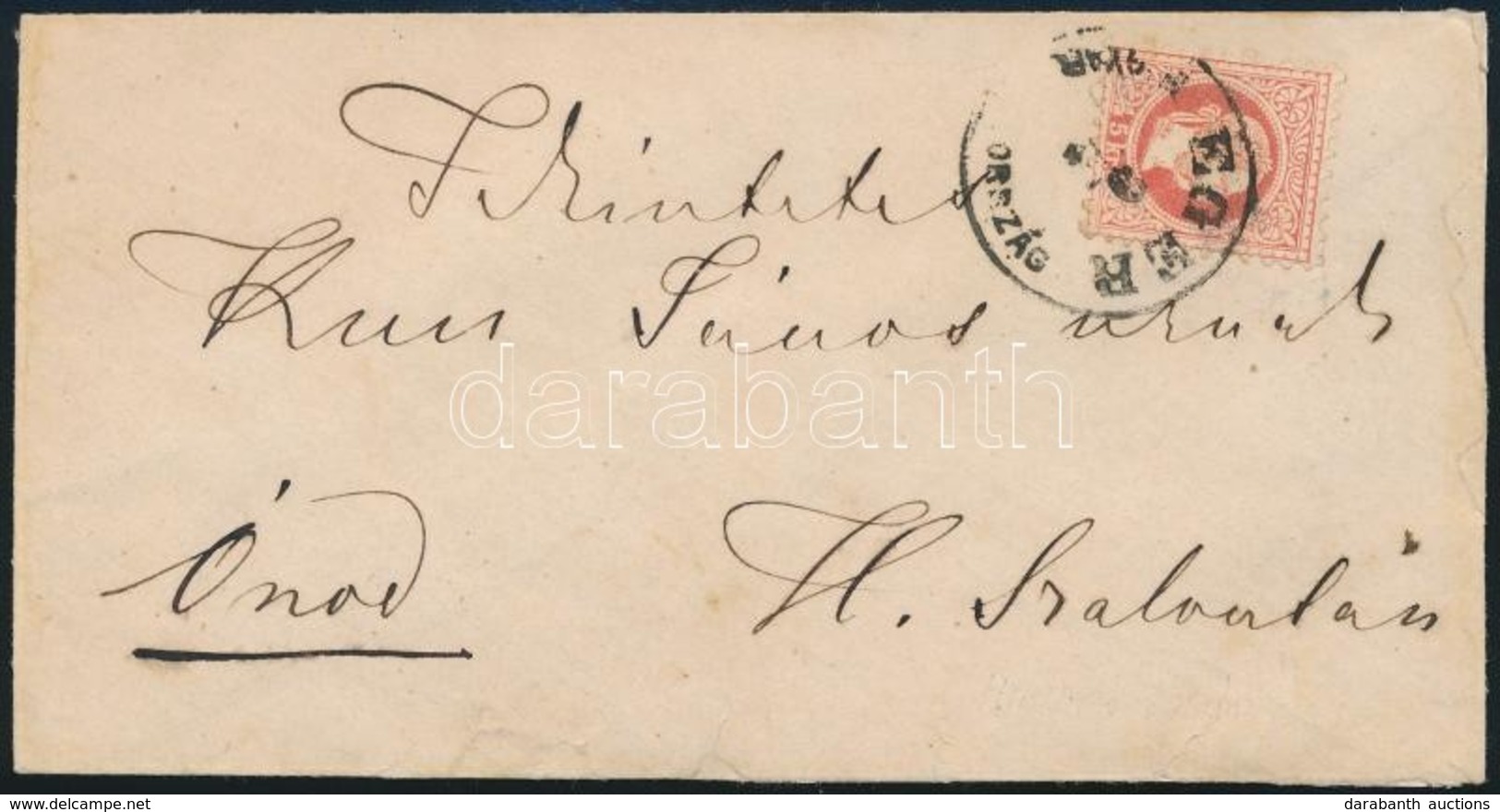 ~ 1870 5kr Levélen 'EGER MAGYARORSZÁG' - N. Szalonta - Altri & Non Classificati