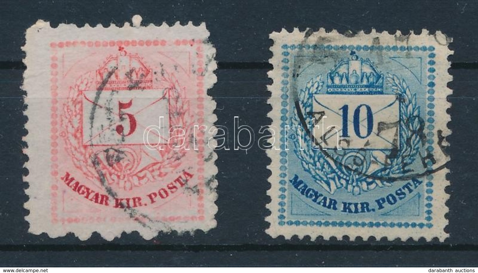 O 1874 5kr, 10kr érdekes Lemezhibákkal - Altri & Non Classificati