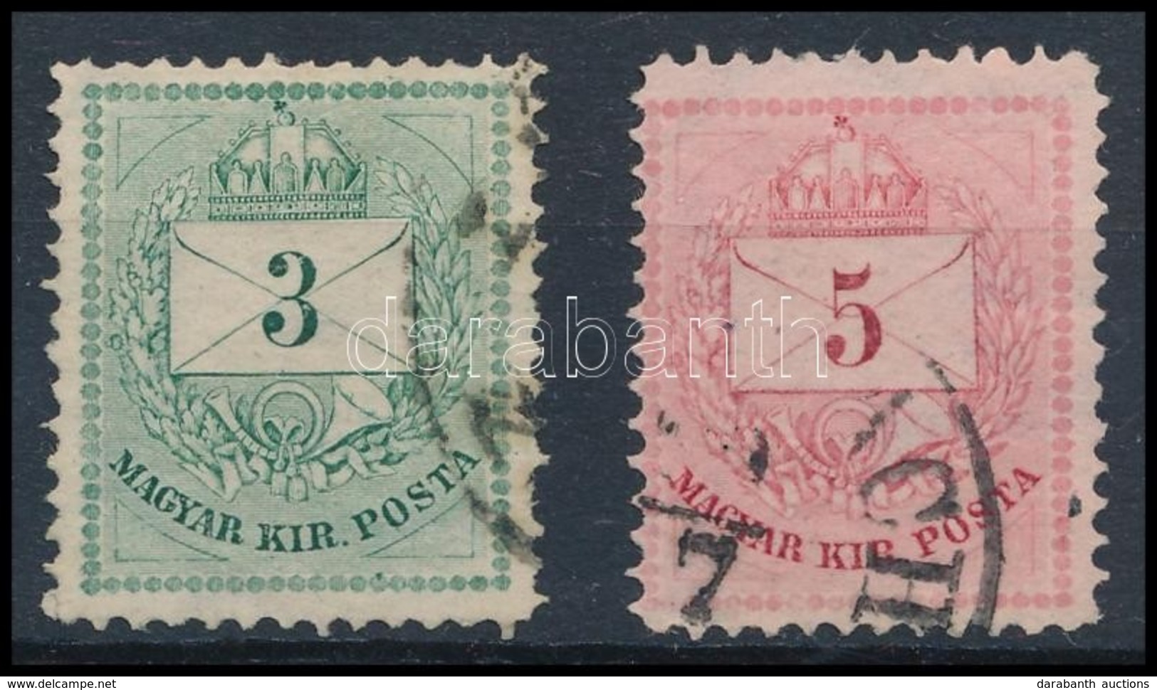 O 1881 3kr és 5kr  I. Vízjellel - Autres & Non Classés