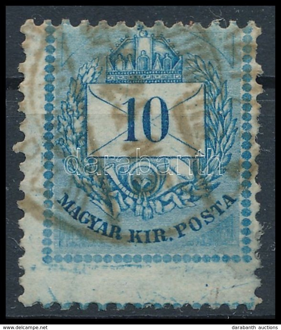 O 1881 Képbe Fogazott, Festékfoltos 10kr - Autres & Non Classés