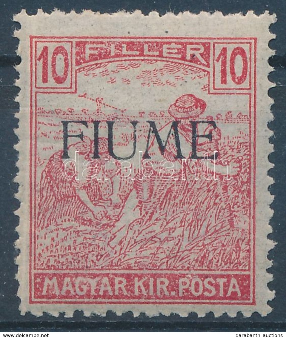 ** Fiume 1918 Arató 10f Gépi II. Felülnyomással, Bodor Vizsgálójellel. Certificate: Bodor (60.000) - Autres & Non Classés