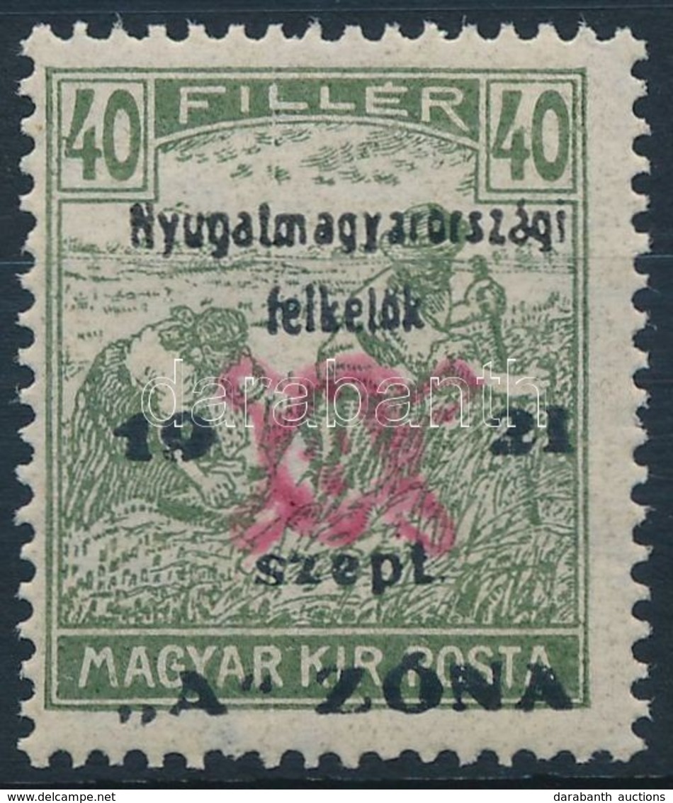 ** Nyugat-Magyarország II. 1921 Arató 40f Garancia Nélkül (80.000) - Autres & Non Classés