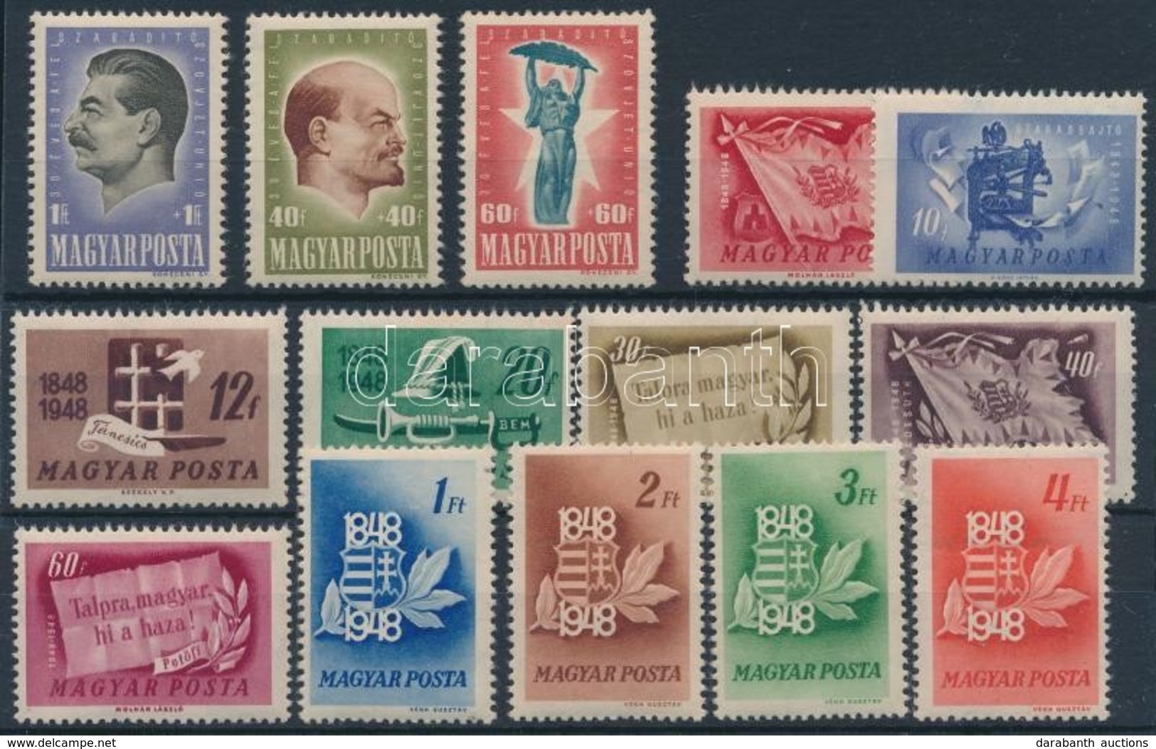 ** 1947 Nagy Októberi Forradalom Sor + 1948 Centenárium Sor (8.000) - Autres & Non Classés