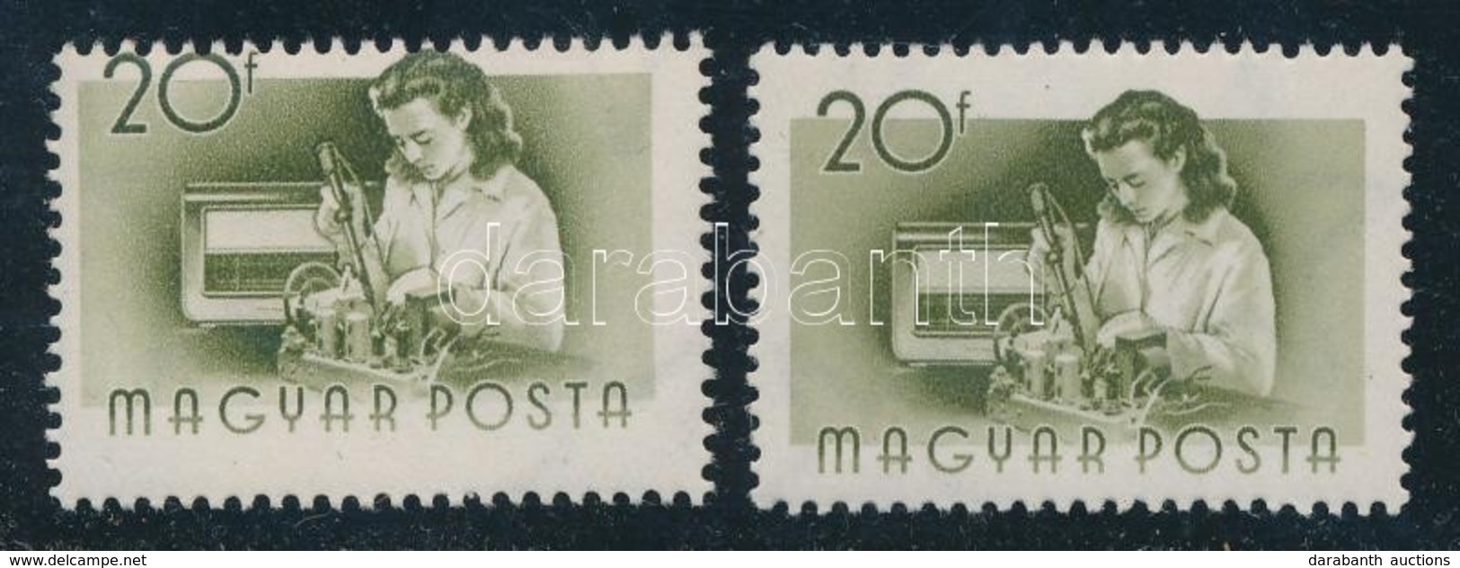 ** 1955 Munka 20f Elfogazva - Autres & Non Classés