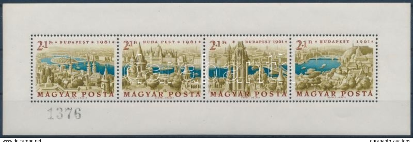 ** 1961 Panoráma Kisív Fogazott  (90.000) (ritka Jó Minőségű Kisív / Extremely Good Quality) - Autres & Non Classés