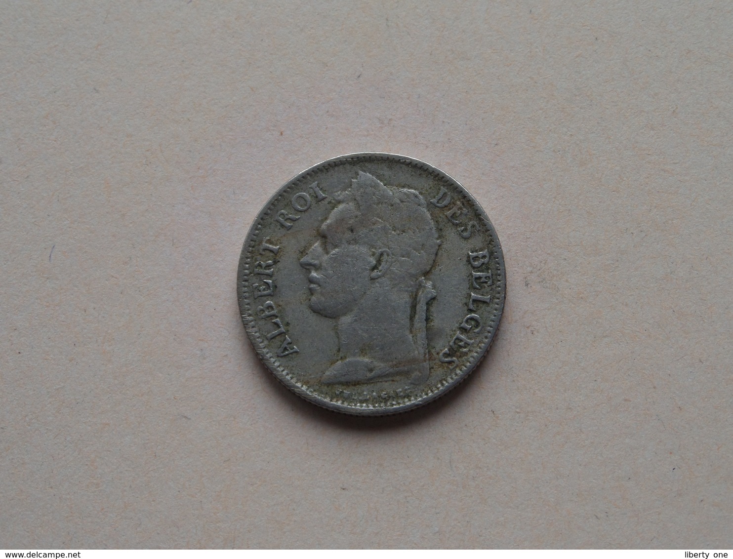 1929 - 50 Cent ( KM 22 ) Uncleaned ! - 1910-1934: Albert I