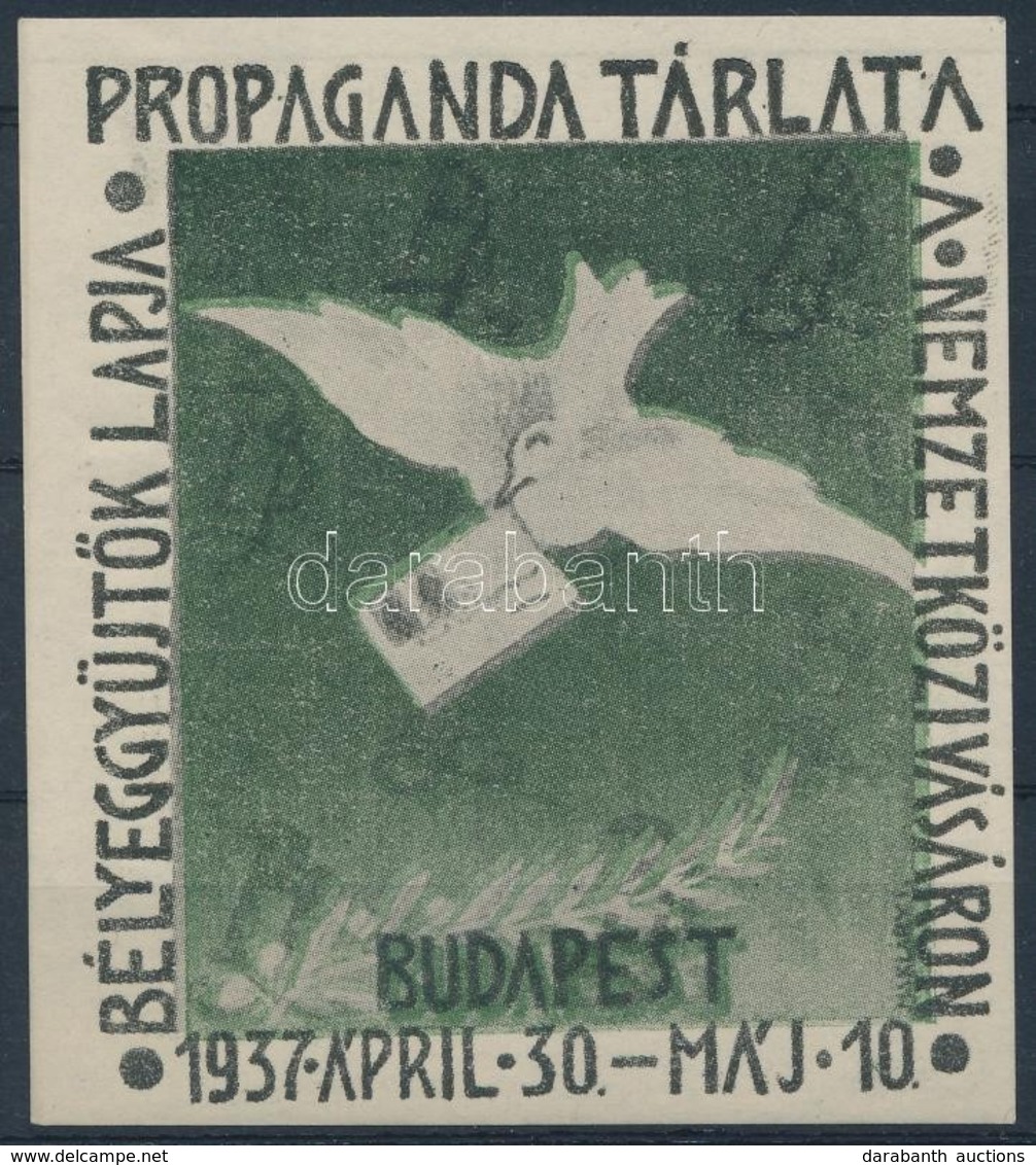 ** 1937/3 Bélyeggyűjtők Lapja Propaganda Tárlata Emlékblokk, Színeltolódással  (6.500 +) - Autres & Non Classés