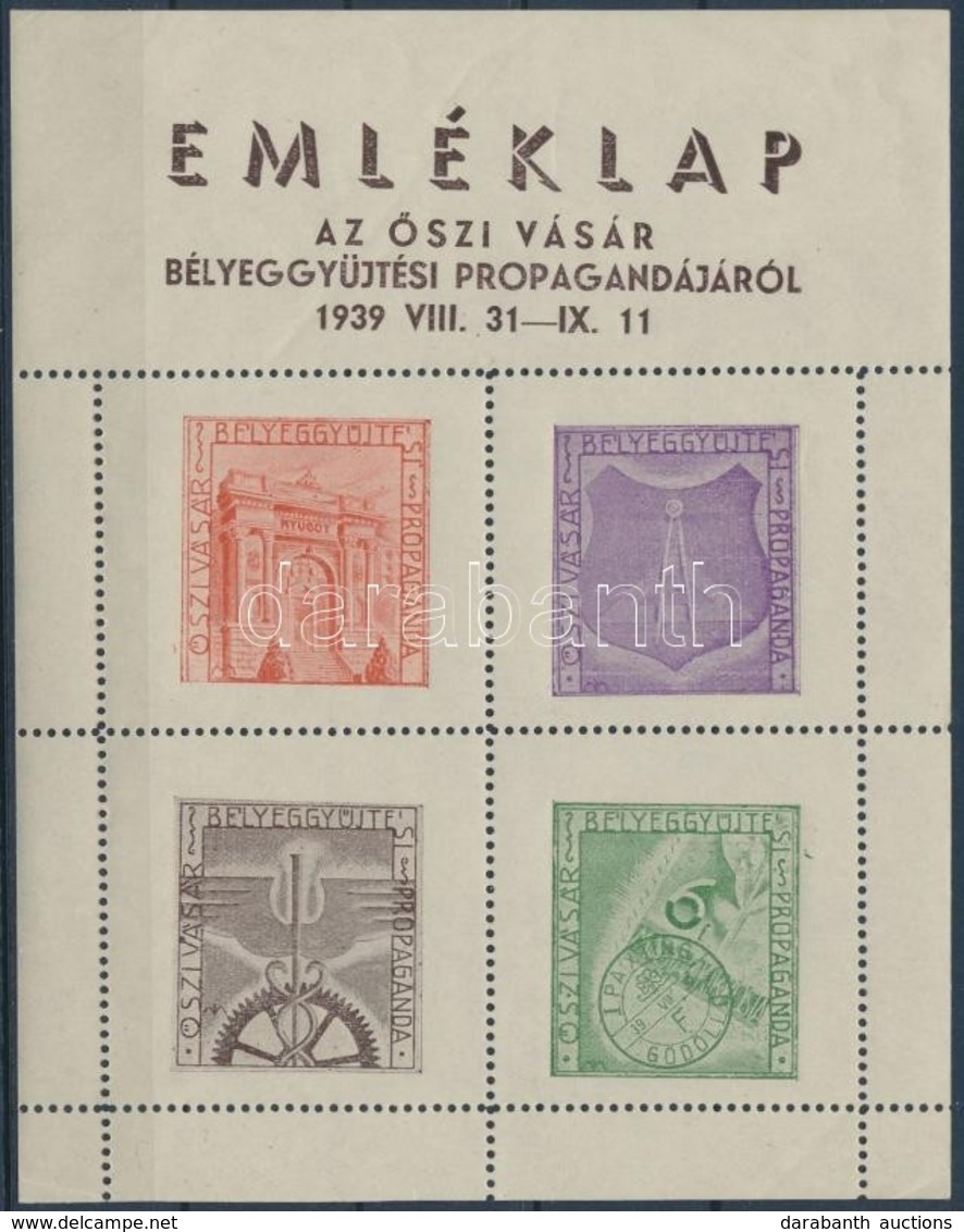 ** 1939/3a Őszi Vásár Bélyeggyűjtési Propaganda Emlékív (12.500) - Altri & Non Classificati