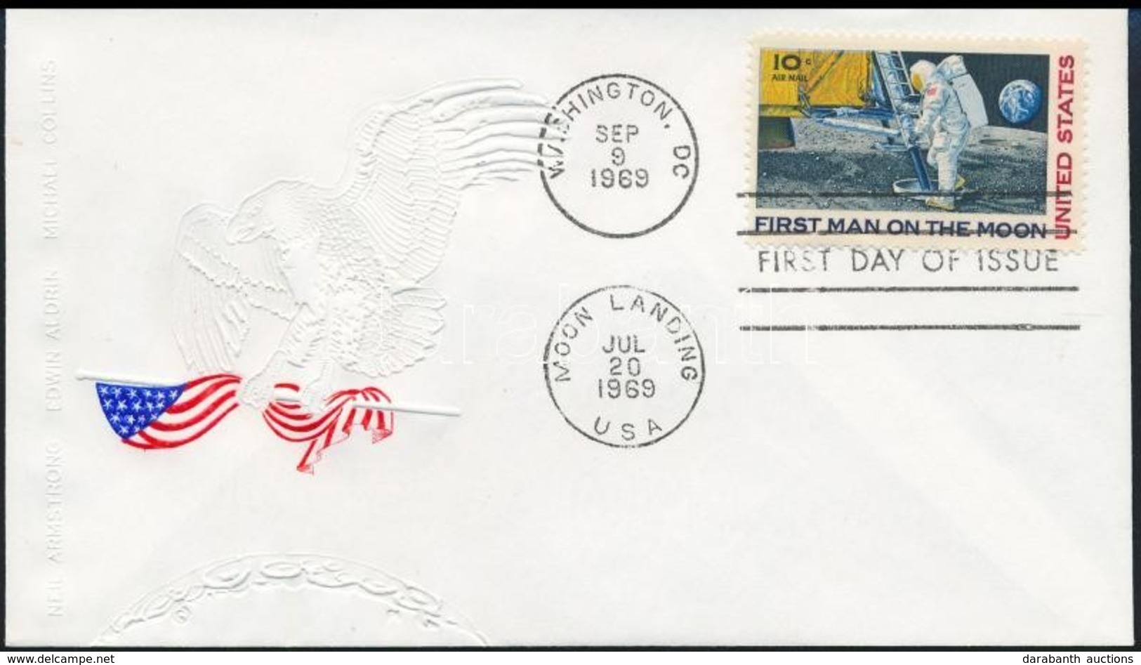 1969 Holdraszállás FDC,
First Man On The Moon FDC - Altri & Non Classificati