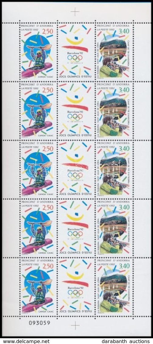 ** 1992 Nyári Olimpia Kisív Mi 439-440 - Altri & Non Classificati