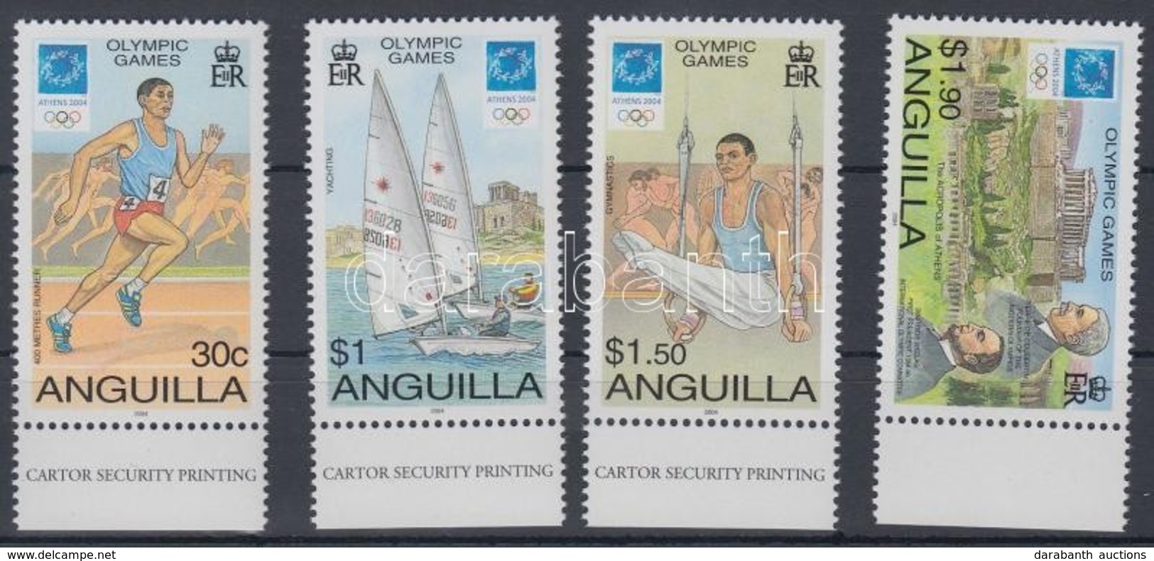 ** 2004 Olimpia Athén ívszéli Sor Mi 1150-1153 - Altri & Non Classificati