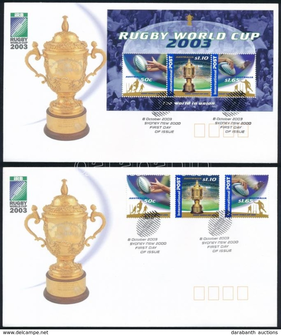 2003 Rögbi Sor Mi 2271-2273 + Blokk Mi 51 2 Db FDC-n - Altri & Non Classificati