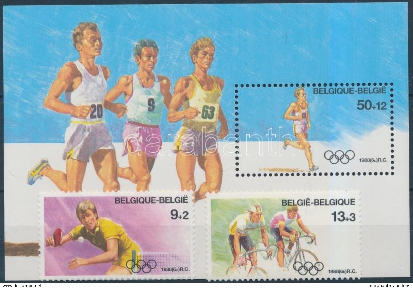 ** 1988 Nyári Olimpia, Szöul Sor Mi 2337-2338 + Blokk 58 - Autres & Non Classés