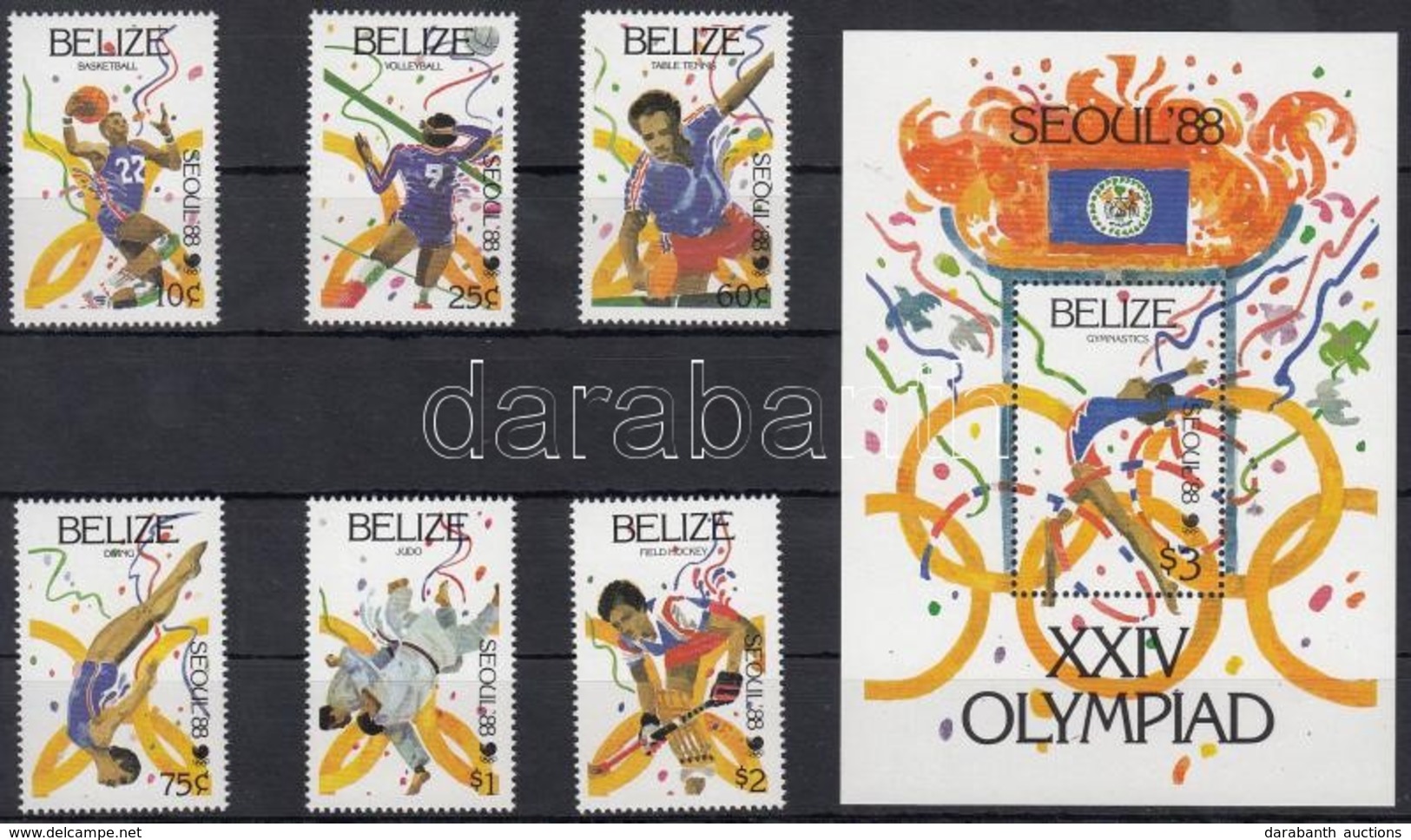 ** 1988 Szöuli Olimpia Sor Mi 1003-1008 + Blokk 96 - Altri & Non Classificati