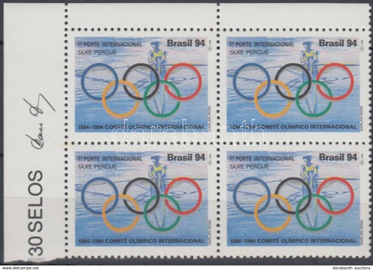 ** 1994 100 éves A Nemzetközi Olimpiai Bizottság ívsarki Négyestömb Mi 2568 - Altri & Non Classificati