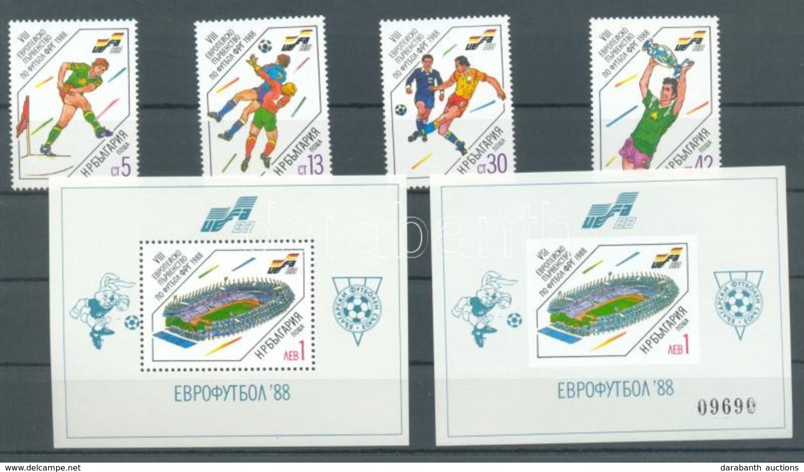 ** 1988 Labdarúgó VB Mi 3667-3670 + Fogazott és Vágott Blokk 178AB - Autres & Non Classés