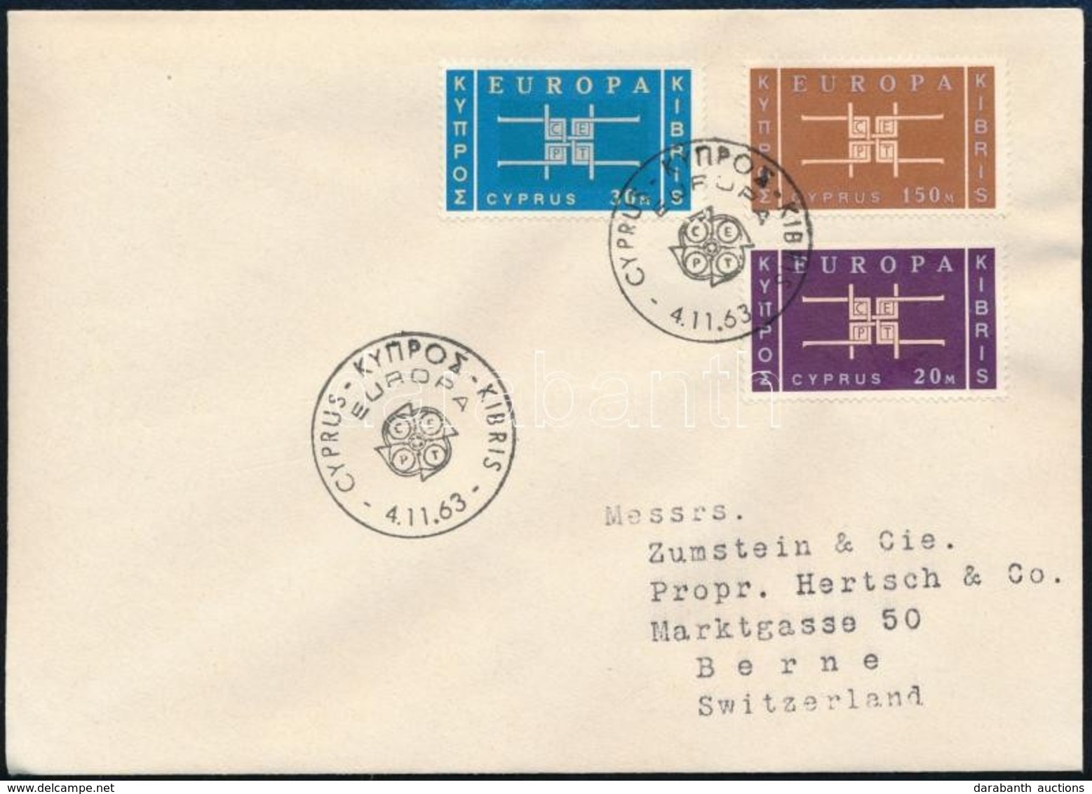 ** 1963 Europa CEPT Sor FDC,
Europa CEPT Set FDC
Mi 225-227 - Otros & Sin Clasificación