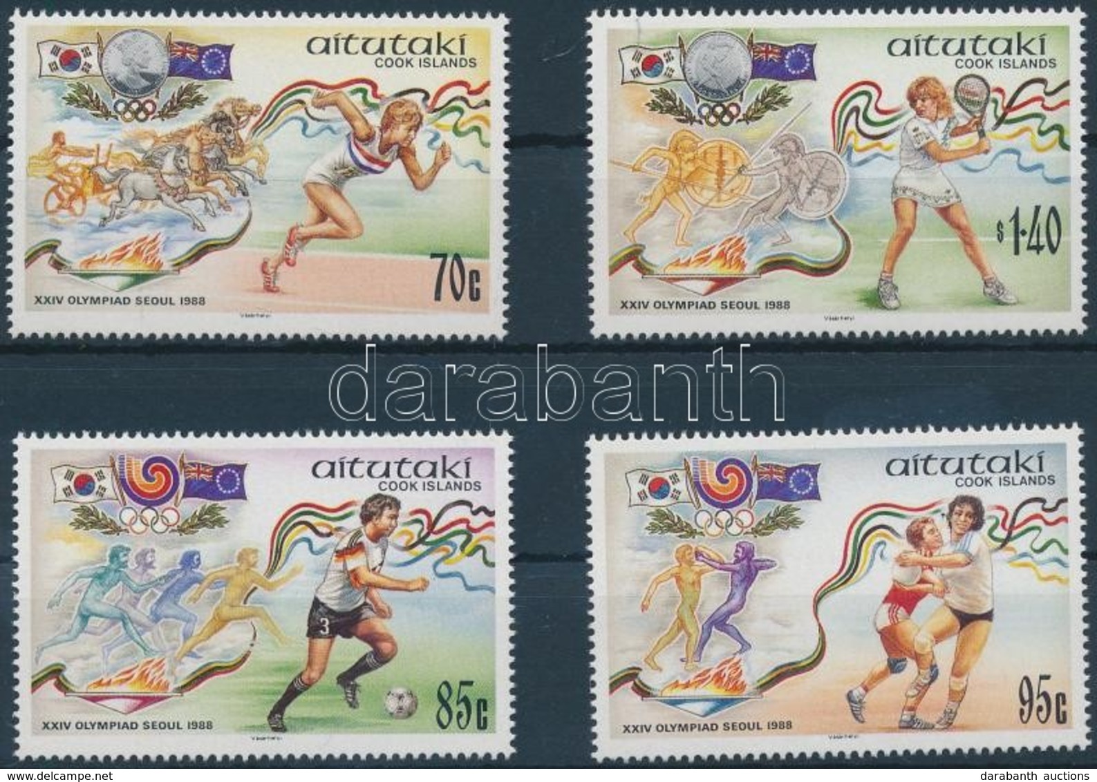 ** 1988 Nyári Olimpia, Szöul Sor Mi 632-635 - Altri & Non Classificati