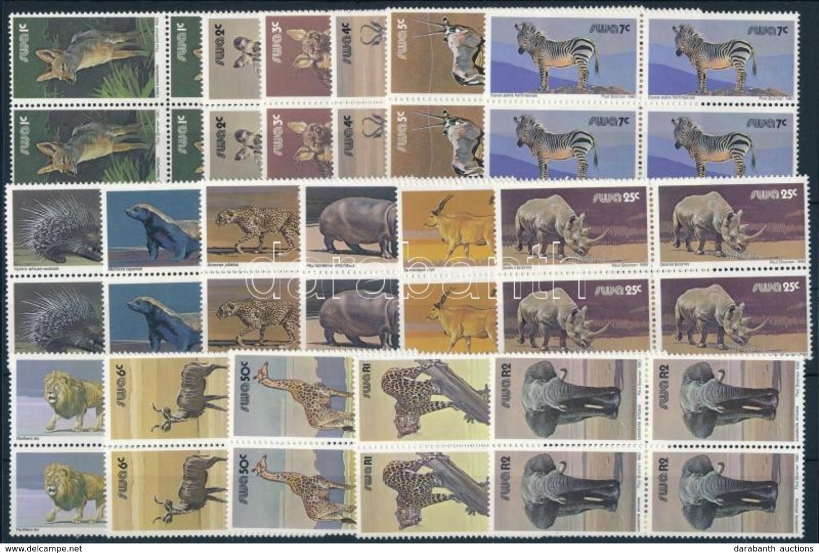 ** 1980 Forgalmi Sor Négyestömbökben, Definitive Mi 476 -492x Blocks Of 4 - Altri & Non Classificati