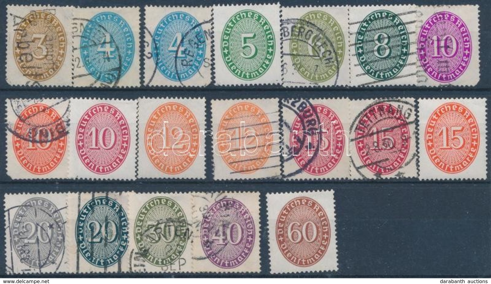 * O 1927/28 Dienstmarken Mi 114-131 - Altri & Non Classificati