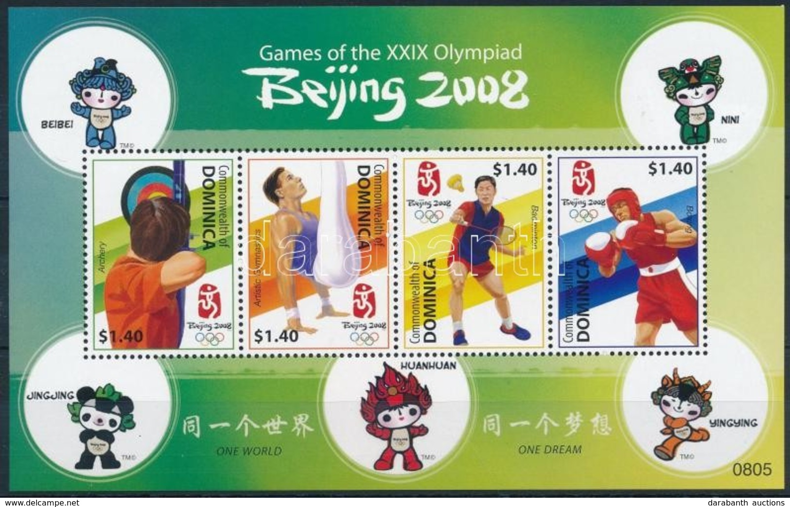 ** 2008 Olimpiai Játékok Kisív Mi 3863-3866 - Autres & Non Classés