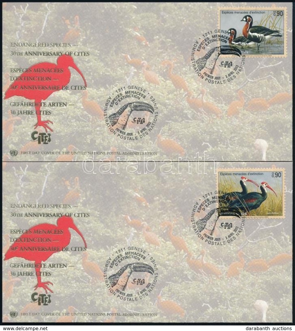 2003 WWF: Veszélyeztetett Fajok, Madarak Sor 4 Db FDC,
WWF: Endangered Species, Birds Set On 4 FDC
Mi 466-469 - Otros & Sin Clasificación