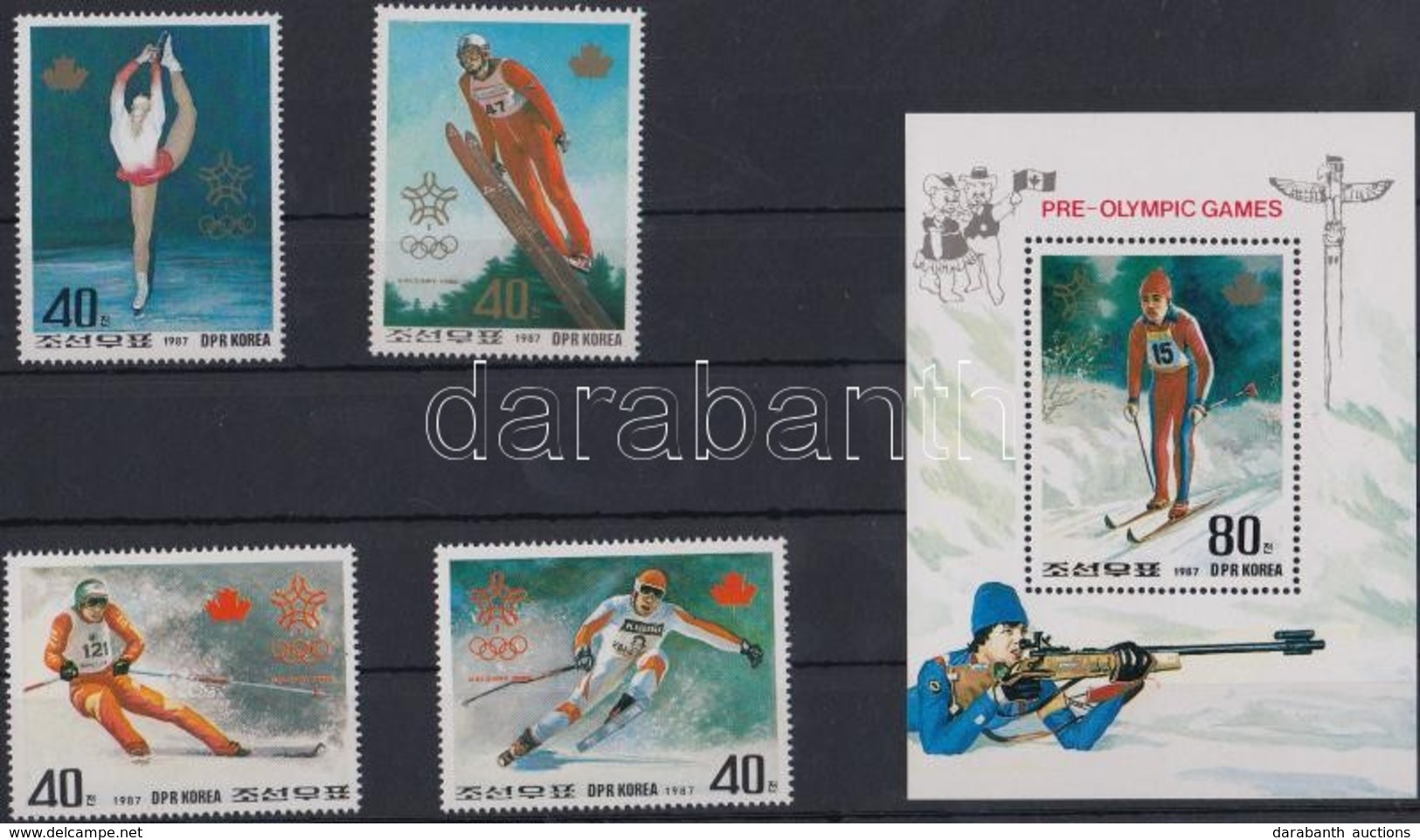 ** 1987 Téli Olimpia Sor Mi 2879-2882 + Blokk 226 - Altri & Non Classificati