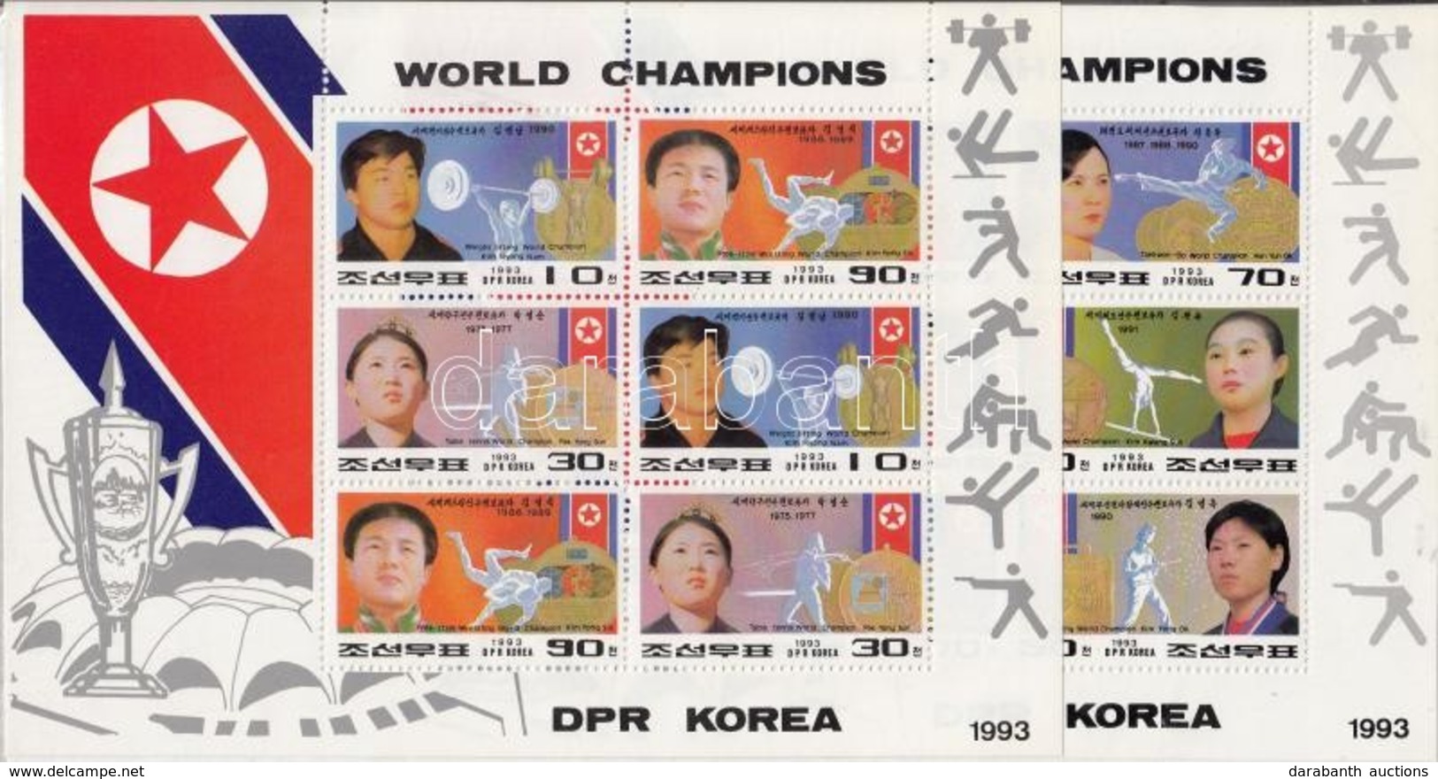 ** 1993 Észak-koreai Bajnokság Kisívsor Mi 3439-3444 - Autres & Non Classés