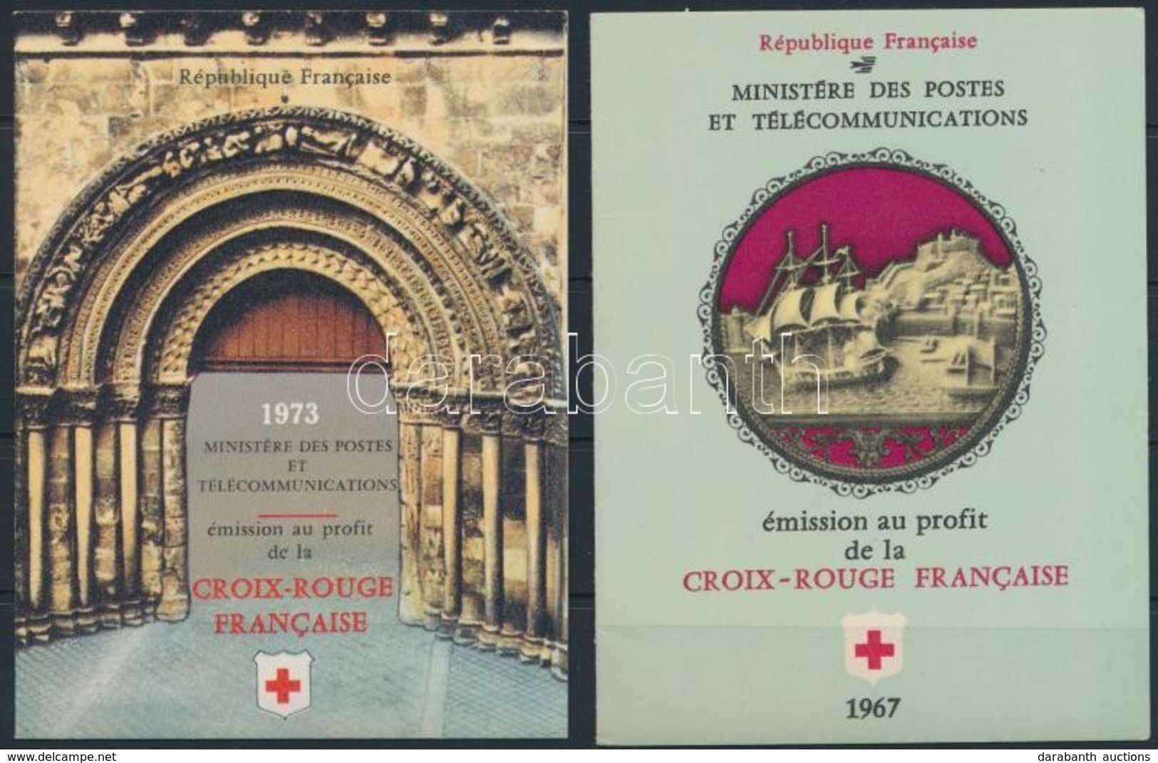 ** 1967 1967 + 1973  Vöröskereszt Bélyegfüzet,
1967 + 1973  2 Red Cross Stamp-booklets
Mi 1607-1608 + Mi 1859-1860 - Altri & Non Classificati