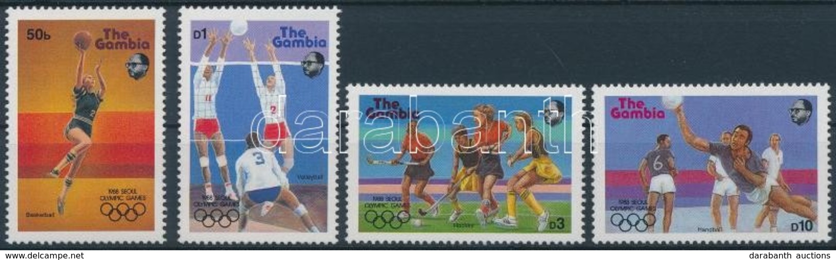 ** 1987 Nyári Olimpia, Szöul Sor Mi 706-709 + Blokk 38 - Otros & Sin Clasificación