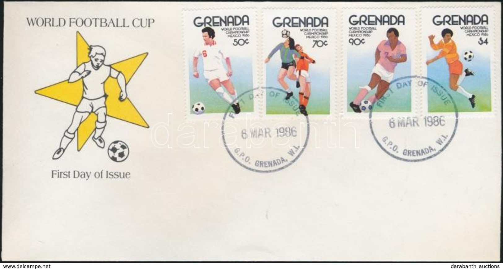 1986 Labdarúgó VB Sor Mi 1457-1460 FDC - Autres & Non Classés