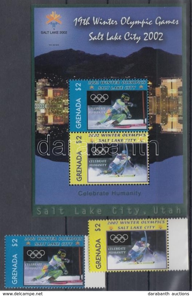 ** 2002 Téli Olimpia Salt Lake City ívszéli Sor Mi 4965-4966 + Blokk 675 - Autres & Non Classés