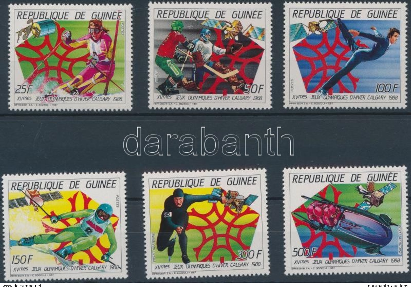 ** 1987 Téli Olimpia Sor Mi 1154-1159 A - Autres & Non Classés